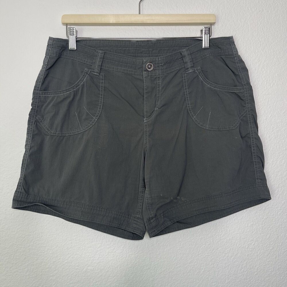 Kuhl Kontra Shorts 6” Sz 14 Outdoor Hiking Gray Techwear Utility Pockets Gorpcor